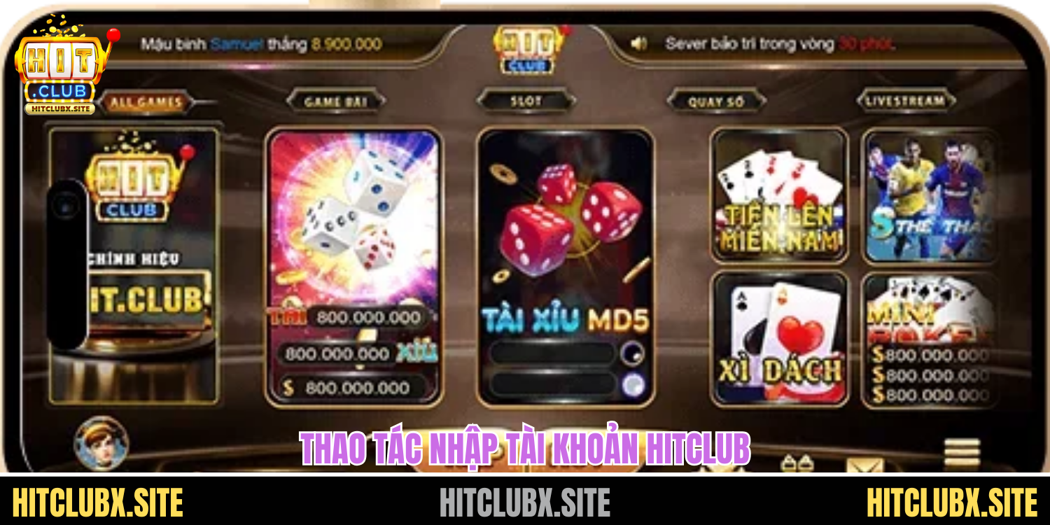 cách đăng nhập hitclub Thao tác nhập tài khoản HITCLUB